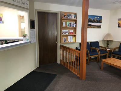 inside the waiting room at Pocock Family Dental