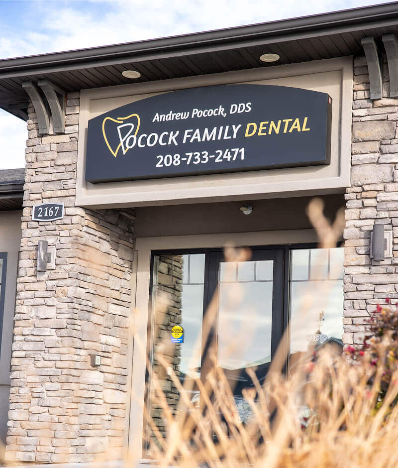 Outside the offices at Pocock Family Dental in Twin Falls ID.